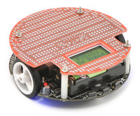 3pi expansion kit with cutouts mounted on a 3pi robot (red solder mask version).
