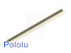 0.100" (2.54 mm) Breakaway Male Header: 1x40-Pin, Straight