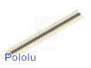 0.100" (2.54 mm) Breakaway Male Header: 1x40-Pin, Right Angle