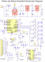 Pololu 3pi robot simplified schematic diagram.