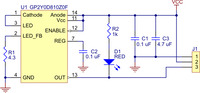 Pololu carrier for Sharp GP2Y0D810Z0F and  GP2Y0D805Z0F sensors schematic diagram.