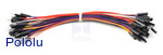 Premium Jumper Wire 50-Piece Rainbow Assortment M-F 6"