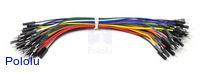 Premium Jumper Wire 50-Piece Rainbow Assortment M-M 6"