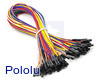 Premium Jumper Wire 50-Piece Rainbow Assortment F-F 12"