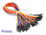 Premium Jumper Wire 50-Piece Rainbow Assortment M-F 12"