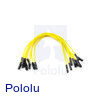 Premium Jumper Wire 10-Pack F-F 6" Yellow