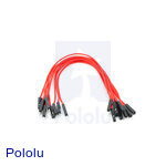 Premium Jumper Wire 10-Pack M-F 6" Red