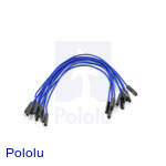 Premium Jumper Wire 10-Pack M-F 6" Blue