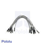 Premium Jumper Wire 10-Pack M-F 6" Gray