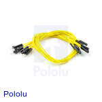 Premium Jumper Wire 10-Pack M-F 12" Yellow