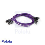 Premium Jumper Wire 10-Pack M-F 12" Purple