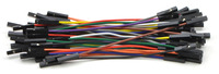Premium Jumper Wire 50-Piece Rainbow Assortment F-F 3"