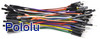 Premium Jumper Wire 50-Piece Rainbow Assortment M-F 3"