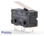 Snap-Action Switch with 16.7mm Lever: 3-Pin, SPDT, 5A