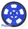 Solarbotics GMPW-LB BLUE Wheel with Encoder Stripes, Silicone Tires