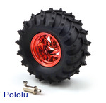 Dagu Wild Thumper Wheel 120x60mm and 4mm Shaft Adapter - Metallic Red