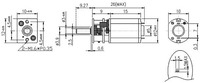 Micro metal gearmotor dimensions (units in mm).