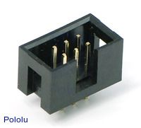 Shrouded Box Header: 2x3-Pin, 0.100" (2.54 mm) Male