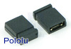0.100" (2.54 mm) Shorting Block: Black, Top Closed