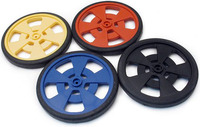 Solarbotics GMPW-B BLACK Wheel with Encoder Stripes, Silicone Tires