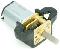 Micro metal gearmotor with mounting bracket.