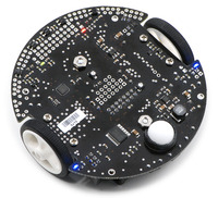 Pololu 3pi robot, bottom view.