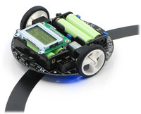 Pololu 3pi robot on a 3/4" black line.