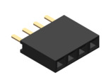 0.100" (2.54 mm) Female Header: 1x4-Pin, Straight