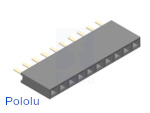 0.100" (2.54 mm) Female Header: 1x10-Pin, Straight
