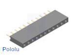 0.100" (2.54 mm) Female Header: 1x11-Pin, Straight