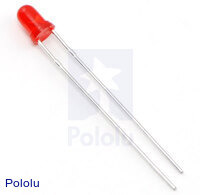 T1 (3mm) Red LED with Red Diffused Lens
