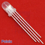 T1-3/4 (5mm) Multicolor RGB LED with White Diffused Lens