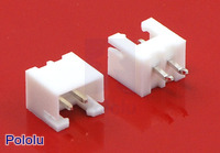 2.5 mm Shrouded Male Connector: 2-Pin, Straight