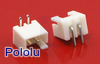2.5 mm JST XH-Style Shrouded Male Connector: 2-Pin, Right Angle