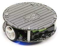 3pi expansion kit without cutouts mounted on a 3pi robot (black solder mask version).