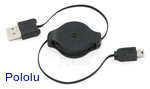 USB Cable A to Mini-B 3 ft. Retractable