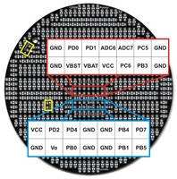 Solder connections for male headers on the 3pi expansion kit without cutouts.