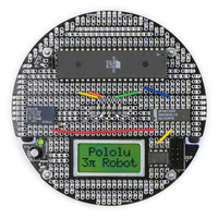 3pi expansion kit (with cutouts) PCB populated with various components (black solder mask version).