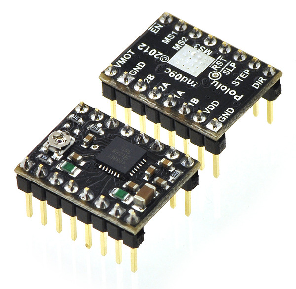 Pololu A4988 stepper motor driver carrier, Black Editions, with ...