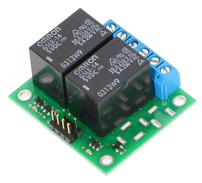 Pololu Basic 2Channel SPDT Relay Carrier with 5VDC Relays (Assembled)