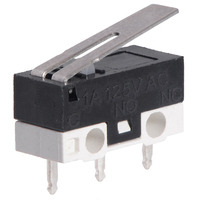 Mini Snap-Action Switch with 13.5mm Lever: 3-Pin, SPDT, 1A